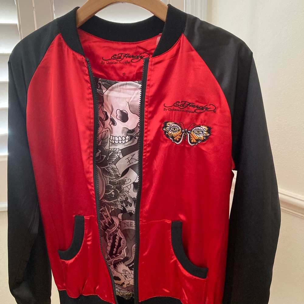 Ed Hardy bomber jacket. Overall very good condition